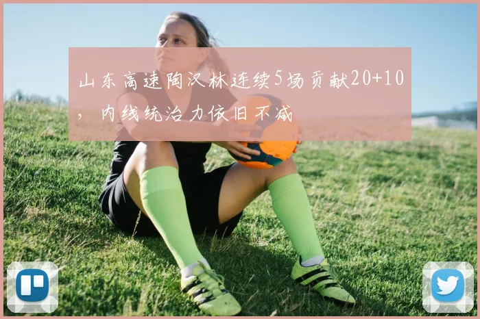 山东高速陶汉林连续5场贡献20+10,内线统治力依旧不减